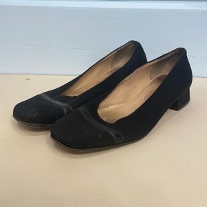 Black womens Salvatore Ferragamo shoes. Size 7